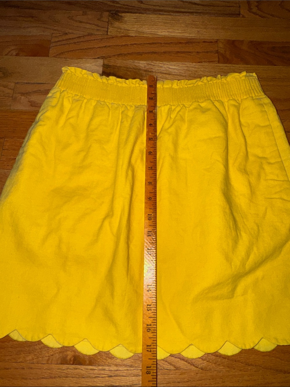 J. Crew Yellow Scalloped Hem Women's Skirt size 8 - Picture 2 of 6